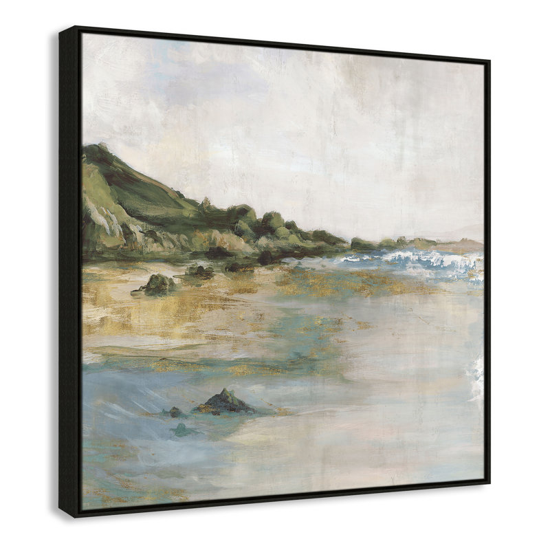 Tide’s Edge Print by , 41.5" H x 41.5" W, Espresso