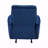 With Recliner Function Modern Living Room 1Pc Power Rocker Reclining Chair Blue Velvet Upholstery Solid Wood Frame Luxury Home Furniture-890259