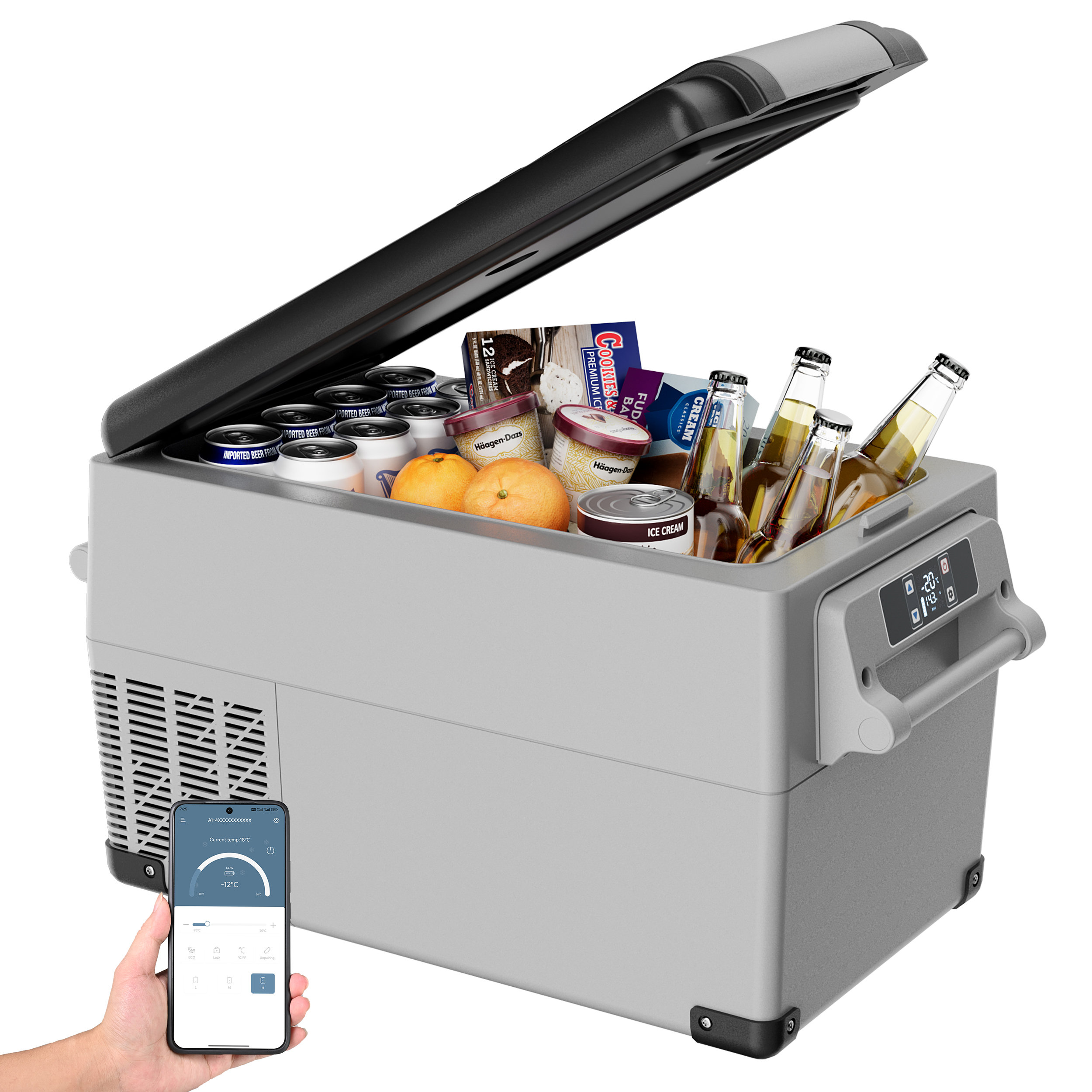 Simzlife 12volt Portable Refrigerator with APP Control | Wayfair