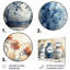 Ensemble de décorations murales «Blue Stately Vases II - Morocco Pottery»-107191136-107191137