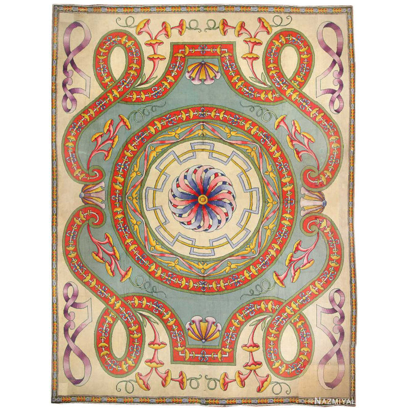 Très grand tapis art déco espagnol