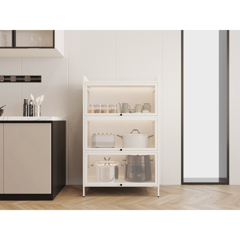 Armoires de cuisine en acier, armoire blanche Avenall