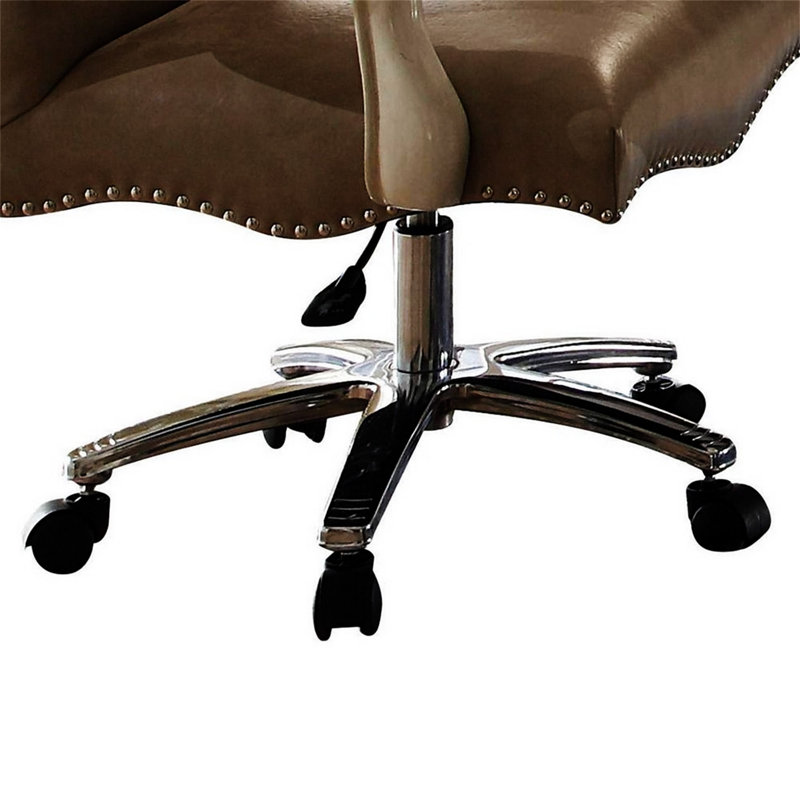 Fauteuil pivotant rétro gris et blanc os