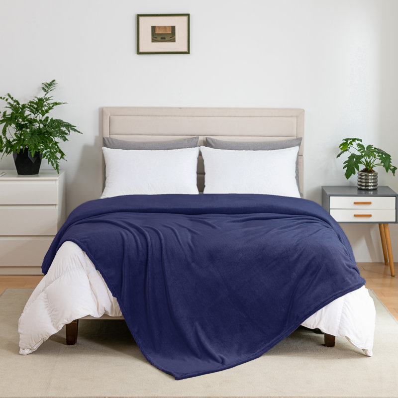 Machine Woven Throw Blanket, Single (3'), Navy