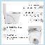 Toilette allongée une pièce à double chasse 1,1 / 1,6 GPF avec 16,14 po | Siphon Jet-124567329