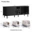Enceinte de litière pour chat l 65 po avec prises et chambres doubles-1769505674