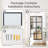 Modern Window Mirror, Glass and Metal Window Pane Inspired Wall Mirror, Aluminum Frame Full Length Mirror