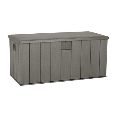 Lifetime 382.78cm W 8136.15L Water Resistant Polyethylene Plastic Lockable Deck Box in Brown