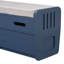 Banc de rangement rustique avec rangement dissimulé et 3 faux panneaux supérieurs, combinant style et commodité pour les vestibules-37800887