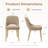 Chenille Upholstered Dining Chair With Solid Wood Legs-810922206-810922193