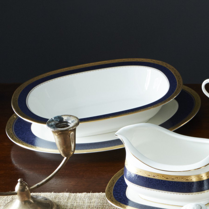 Bol de service Noritake Odessa Cobalt, Or