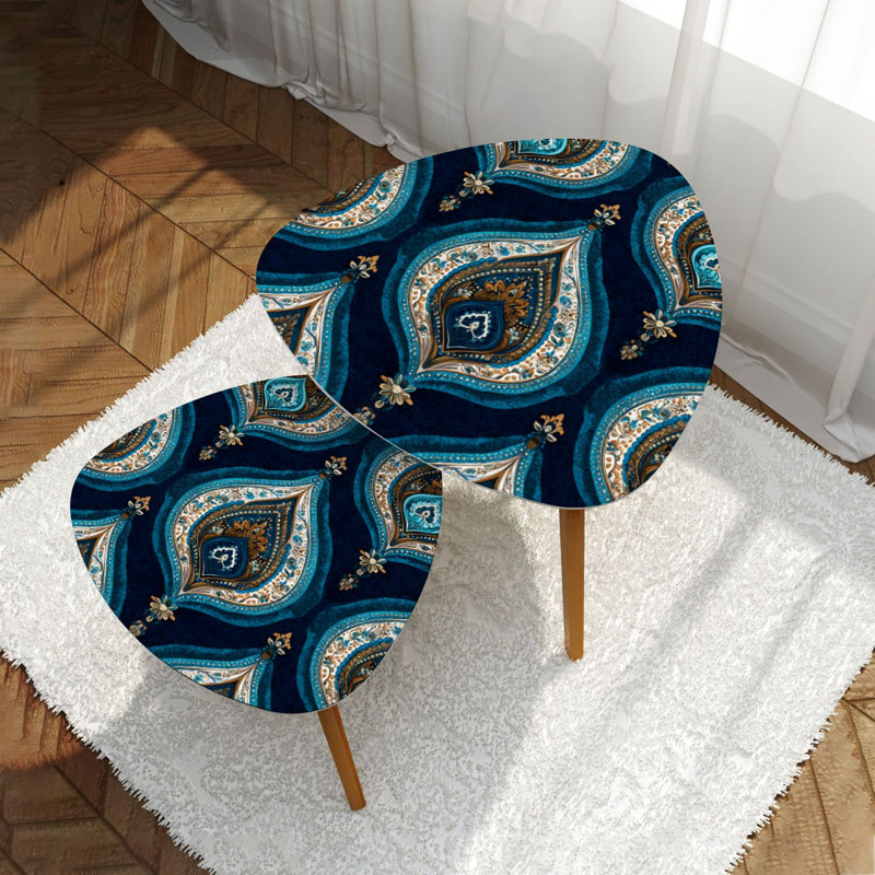 Ensemble de 2 tables basses gigognes Triangle