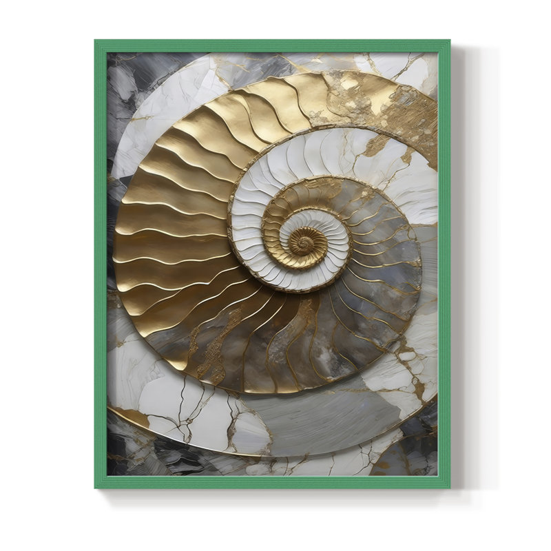 «Plaster Dreams III», reproduction encadrée - bois massif, Vert, H 11 po x l 9 po