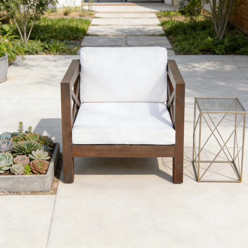 Patio CLUB CHAIR, White, Grey