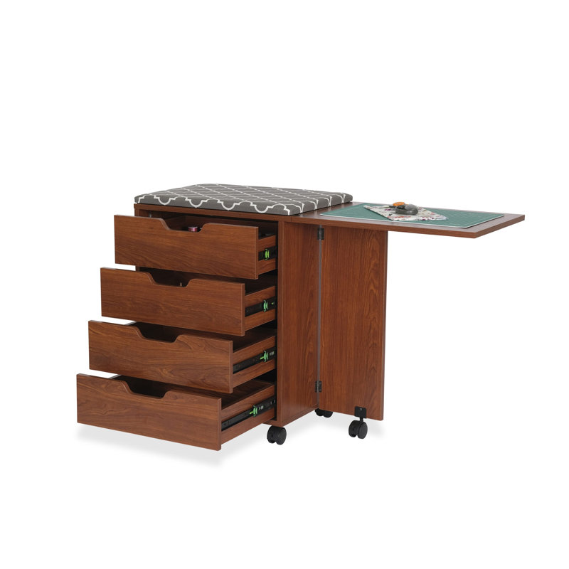 Chariot de rangement Shirley par Arrow Classic Sewing Furniture, Teck