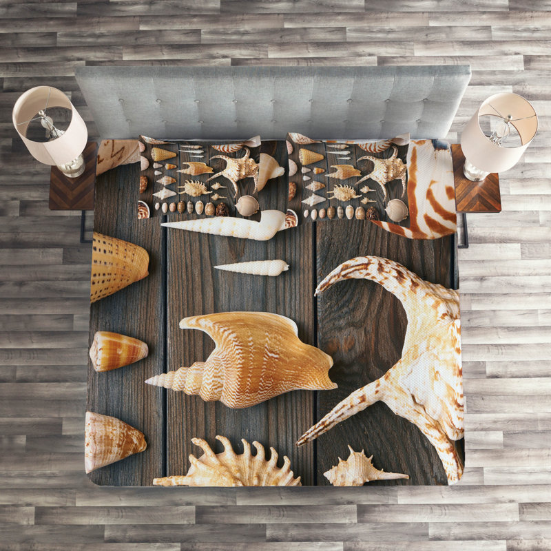 Seashells Coastal Coverlet