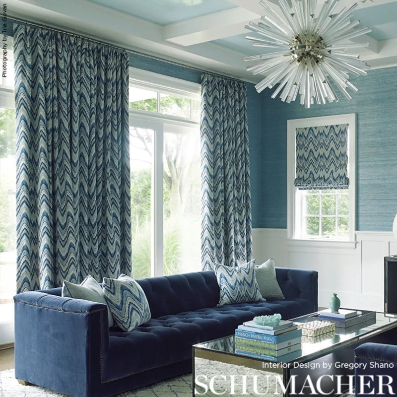 Tissu Valkyrie, Bleu faïence