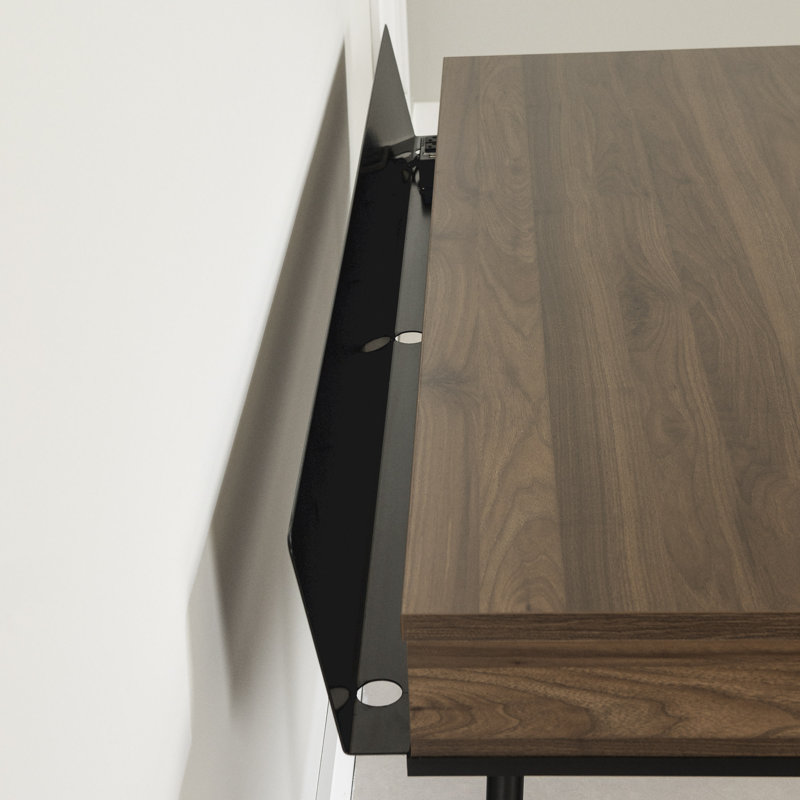 Bureau Edmon avec 2 tiroirs et 1 compartiment ouvert