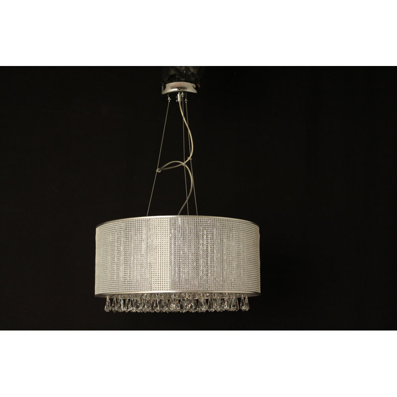 6 - Light Chrome Drum Pendant