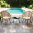 2 - Person Outdoor Seating Group with Rattan Swivel Chairs and Round Coffee Table