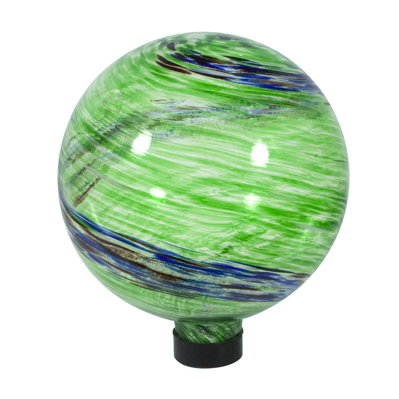 Emington Weather Resistant Glass Abstract Gazing Ball
