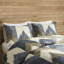 Édredon double - coton imprimé bleu marine, intérieur, 2 taies décoratives incluses pour une superbe aventure en coton, rembourré, imprimé, assorti-122450178-122450179