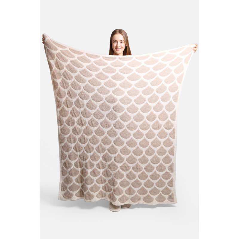 Jeté de luxe Mermaid Scale, Beige