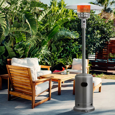 48000 Stainless Steel Propane Standing Patio Heater