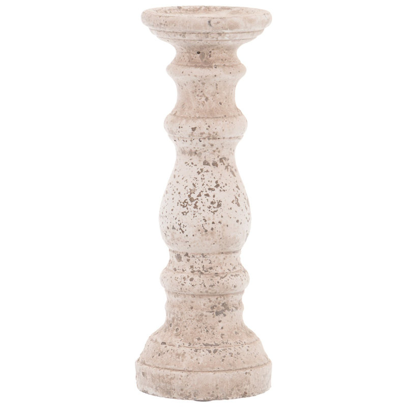 Wood Tabletop Candlestick, 31cm H x 12cm W x 12cm D