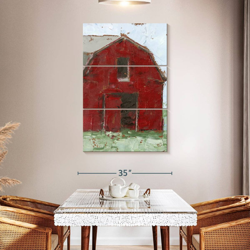 Lilie Big Red Barn I, H 50 po x l 32 po