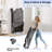 Ilates Black Reformer Machine with Shoulder Blocks and Foot Strap