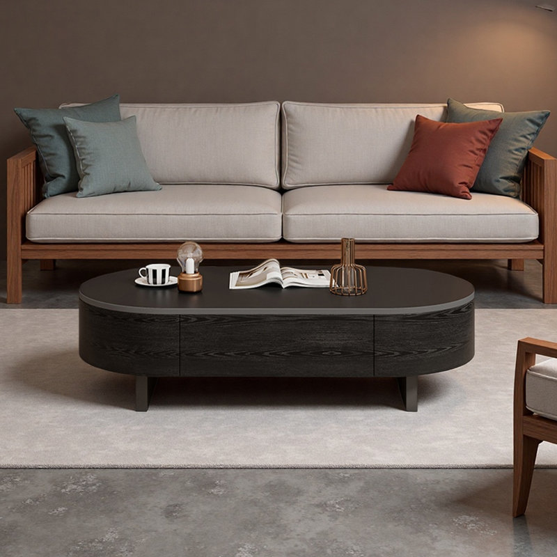 Table basse moderne avec tiroirs de rangement, Noir