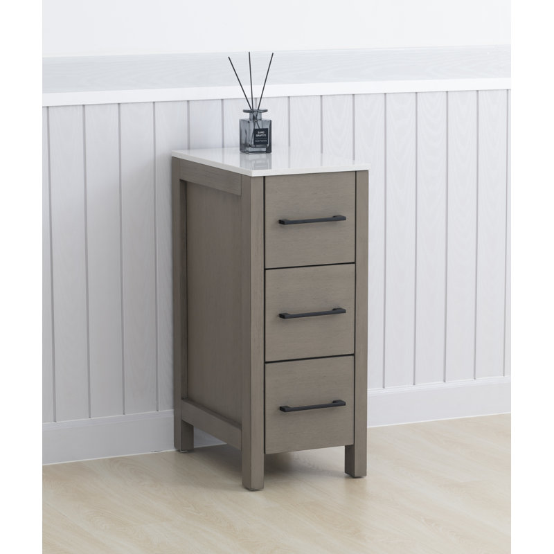  12" Bathroom Vanity, Dark Gray