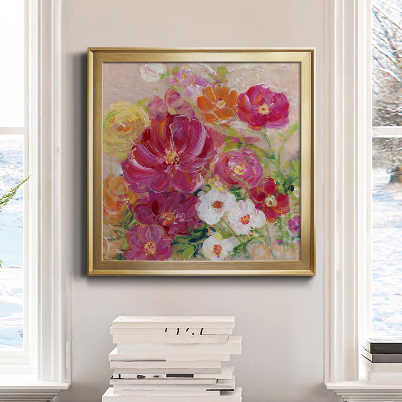 Sun Dancing - Peinture sur toile encadrée, Or, H 30,5 po x l 30,5 po x P 1,5 po