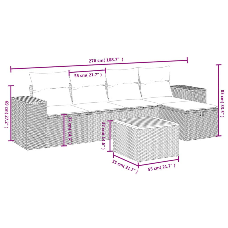Vidaxl Garden Sofa Set