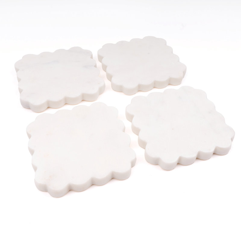 Marble Square 4 Piece Coaster Set