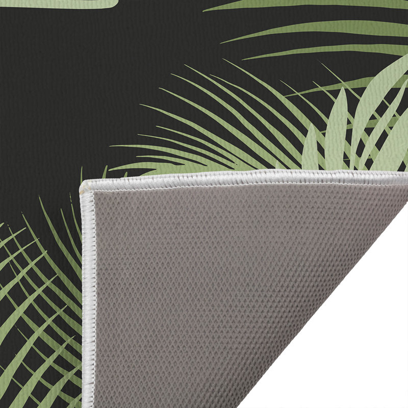 Paillasson Waving Palm Welcome, Gris anthracite, L 34 po x L 21 po