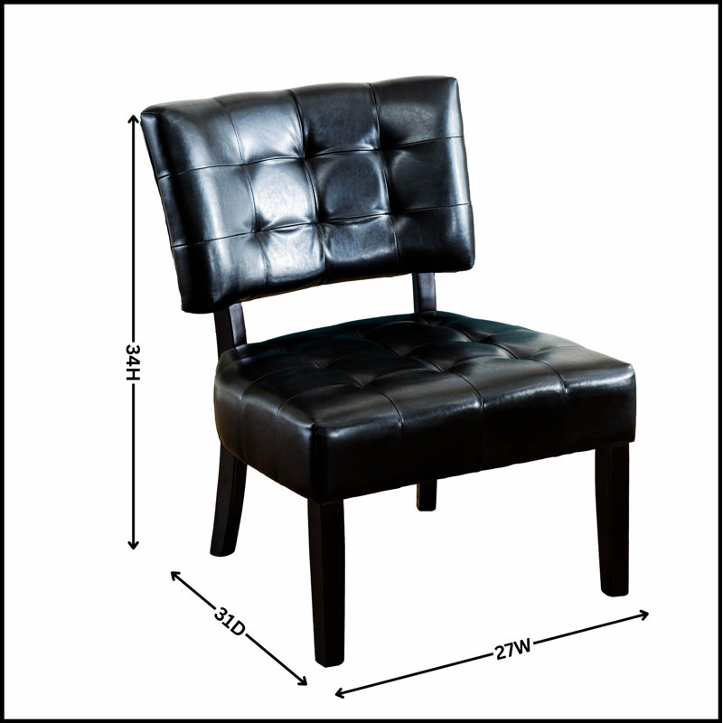 Fauteuil d'appoint capitonné en cuir avec sièges surdimensionnés Furniture pour un confort et une élégance ultimes, Brun