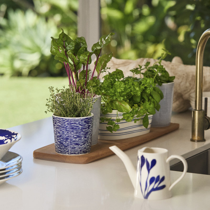 Royal Doulton 1815 Pacific Small Planter 5.75 x 6in Blue