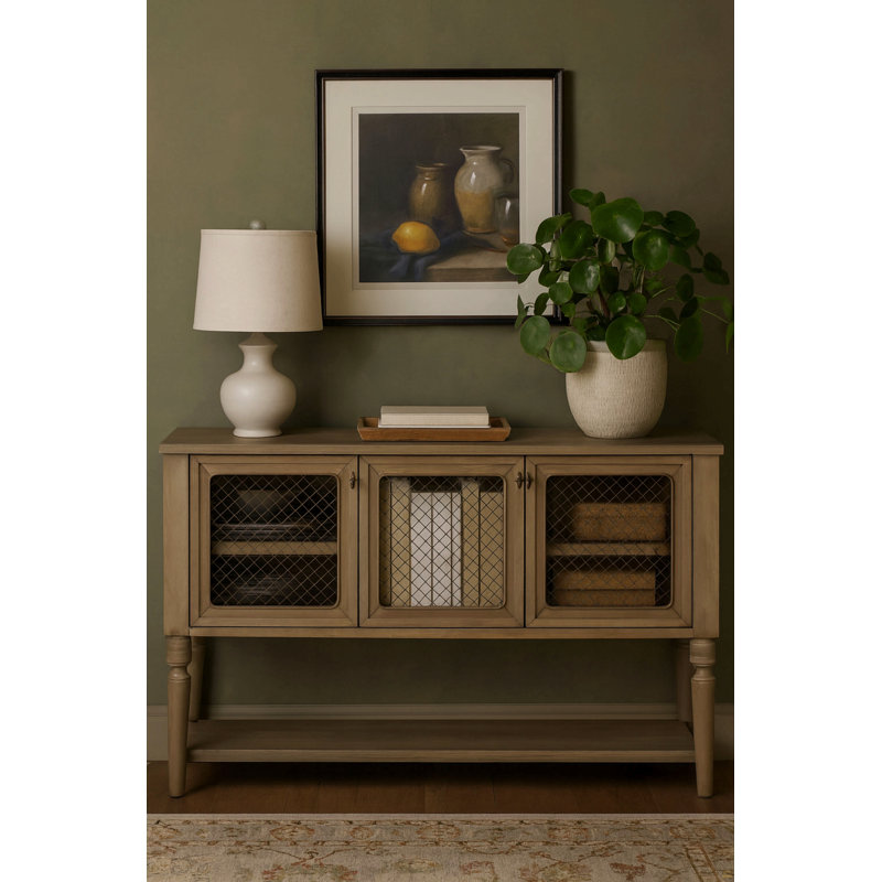 Sever w/ Mesh Door Fronts - Cashew