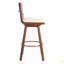 Tabouret de bar industriel rembourré avec structure en métal et dossier en similicuir Lennox