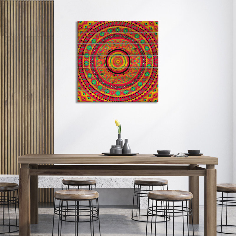 Indian Mandala par Diego Tirigall - impression sur bois sans cadre