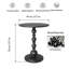 Table basse ronde moderne en métal noir minimaliste