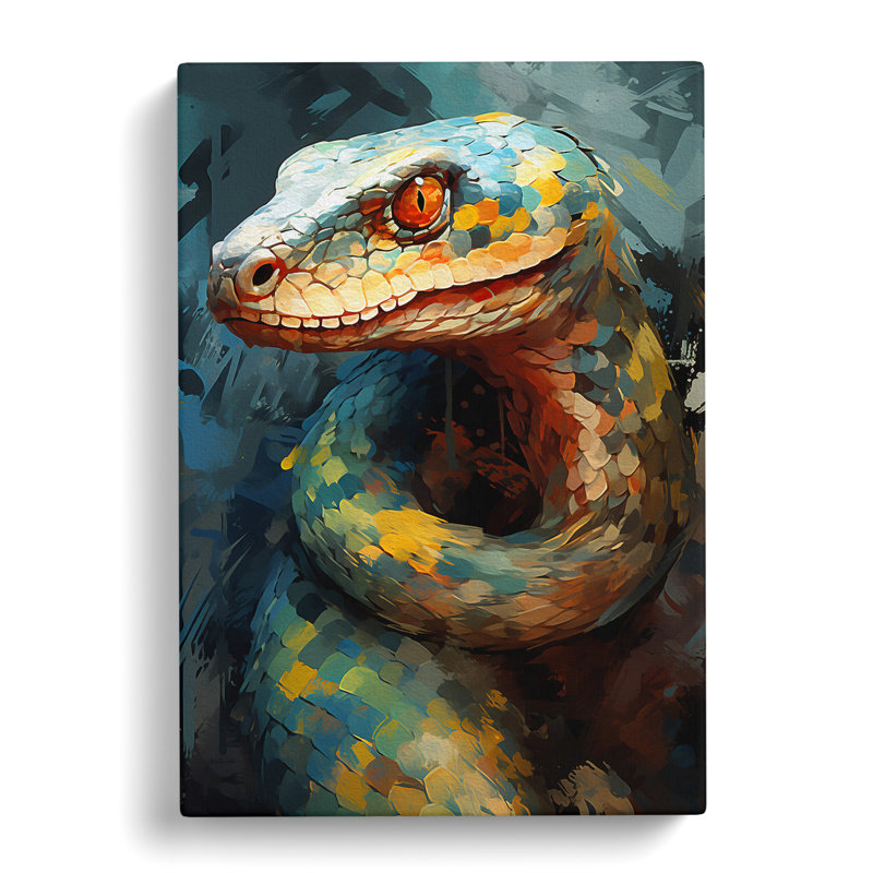 Python Gestural - Wrapped Canvas, 50cm H x 35cm W x 3cm D