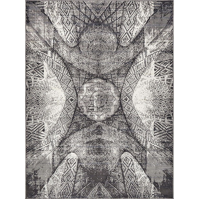 Ahron Ikat Indoor Rug, Rectangle 6' x 9'