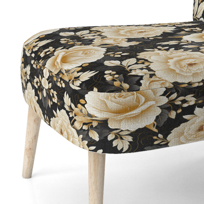 Chaise d'appoint rembourrée Elegant Beige Rose Harmony I