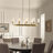 Vetivene 8 - Light Dimmable Linear Chandelier