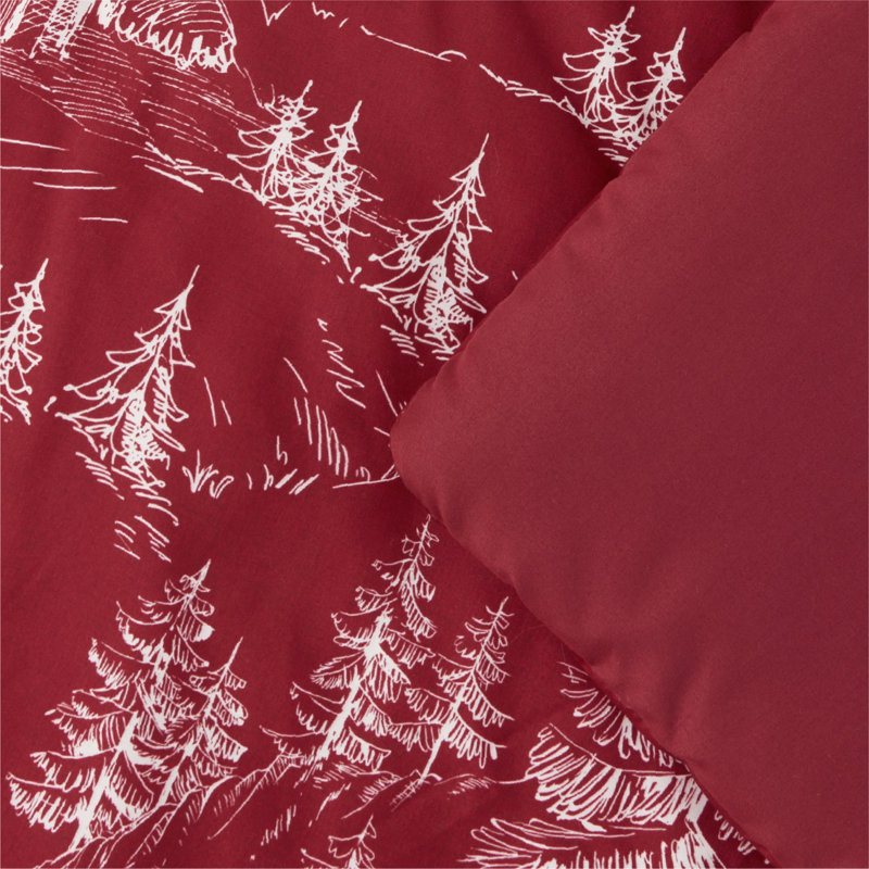 Ensemble d'édredon de Noël Holiday Vibe for Your Home, Édredon pour très grand lit + 2 taies décorativ, Renne rouge