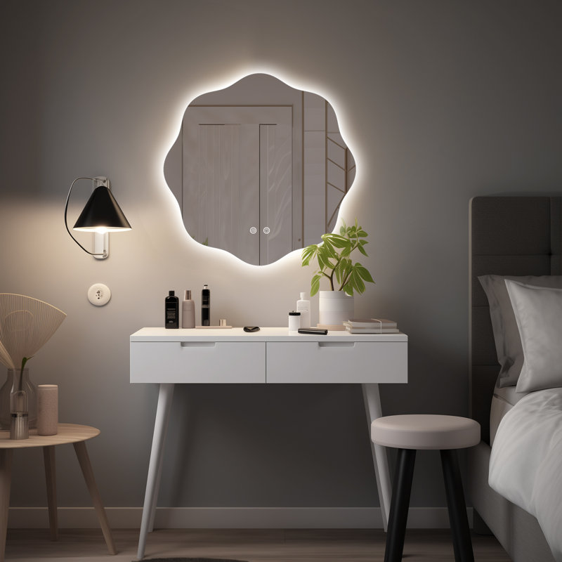 Miroir mural Wavy, 20 po x 20 po
