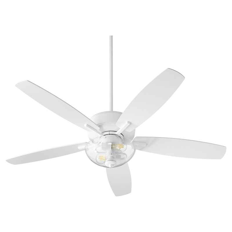 Breeze 52" Studio White Transitional Ceiling Fan, Studio White